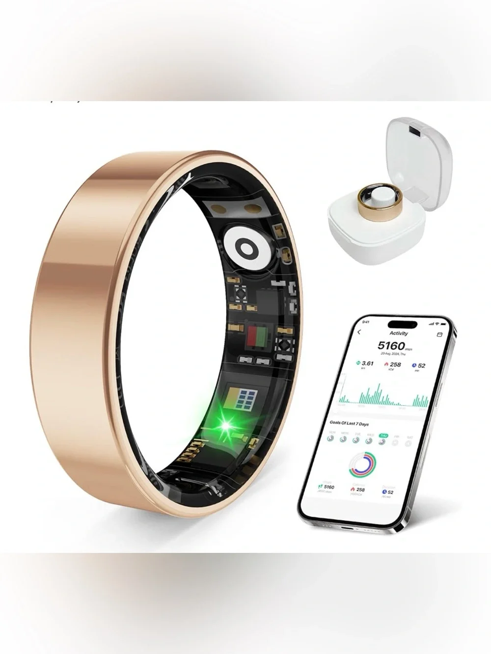 Smart Health Ring - Rose Gold Fitness Tracker